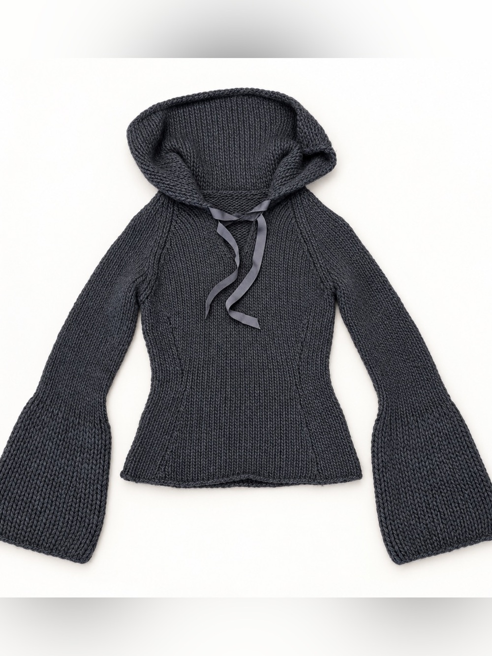 BOSS Hugo Boss Italian Wool Hooded Bell Sleeve Sweater. Fits small